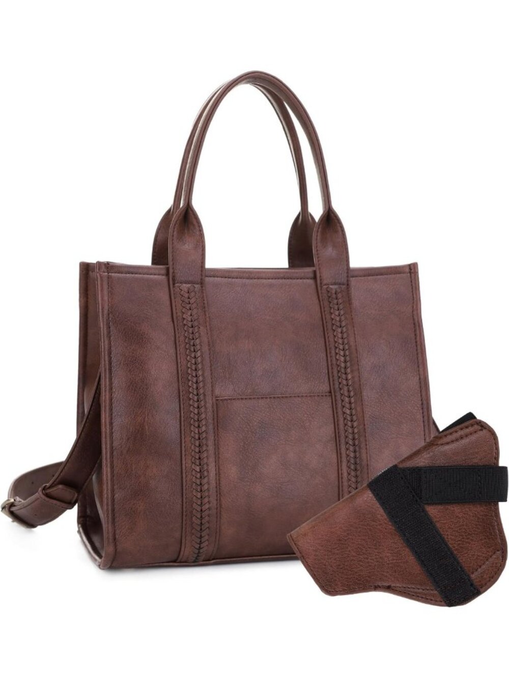 Stylish Women's Tote Bag - Work Top Handle Handbag with Hidden Pocket